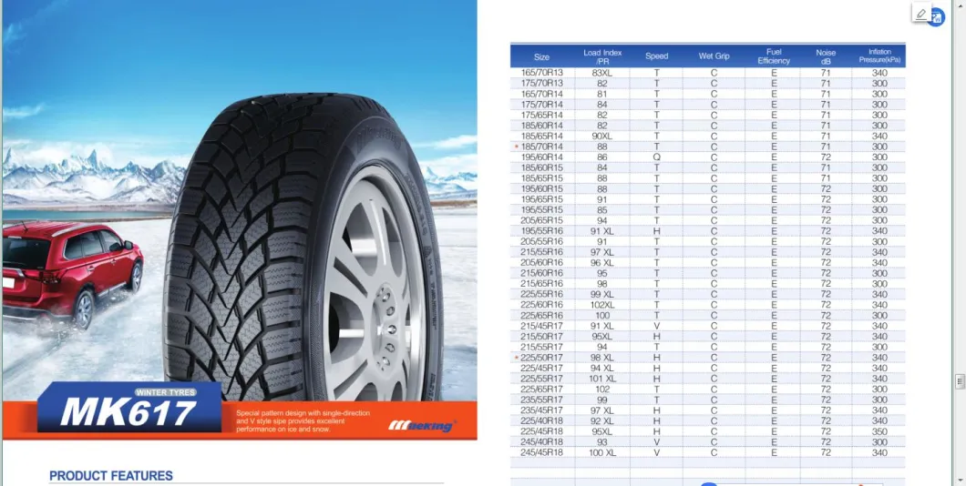 China Products Mileking/Haida Brand Winter Snow Tyre with High Grip