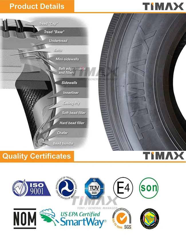 Wholesale Blacklion Tires Semi Truck Tire Made in Thailand Second Hand Tyres for Sale