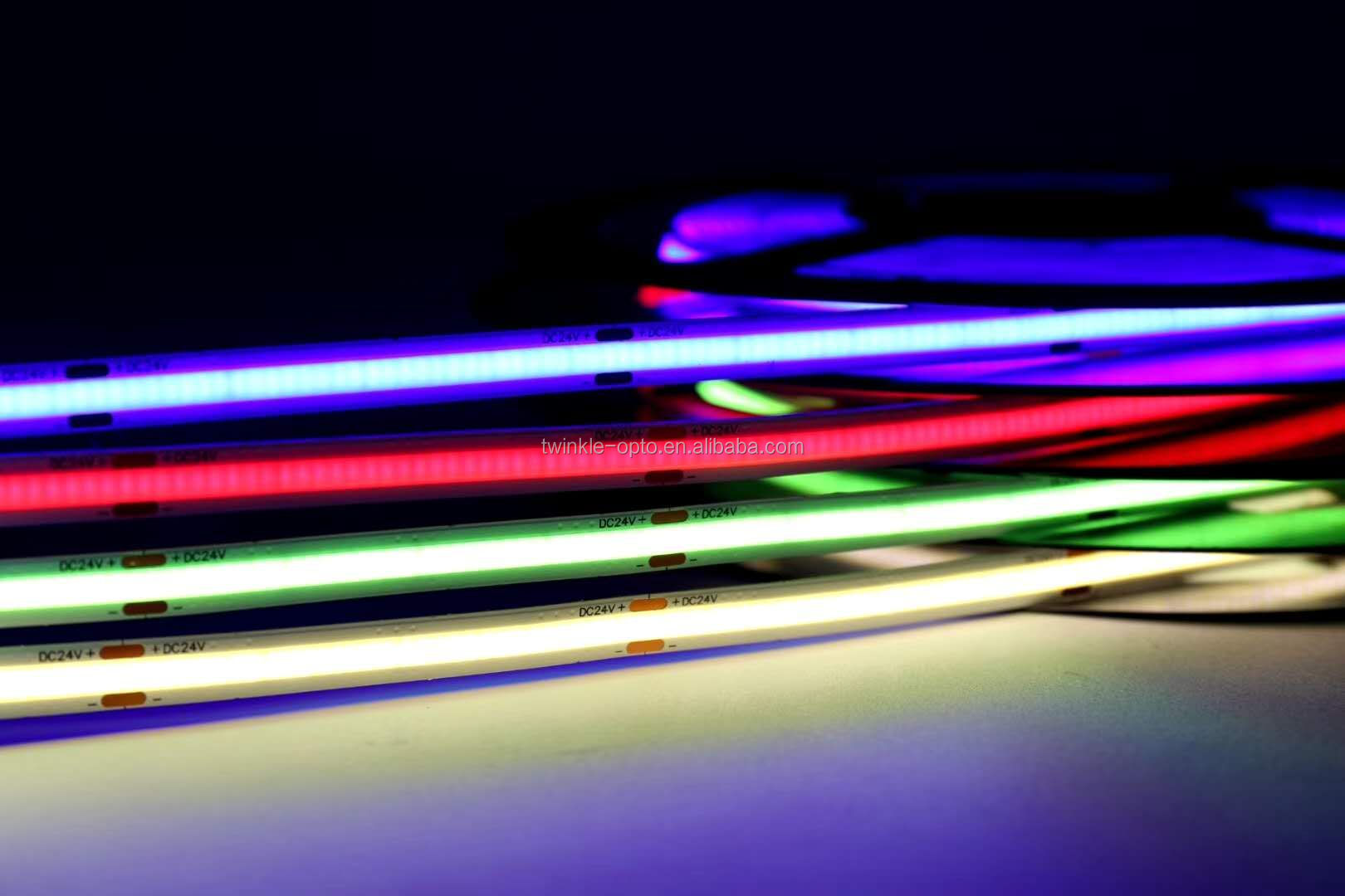 DC12V 24V Led Stripe Lightstrip Flexible RGB LED Light Strip Flexible COB LED Strip Light cob led strip connector