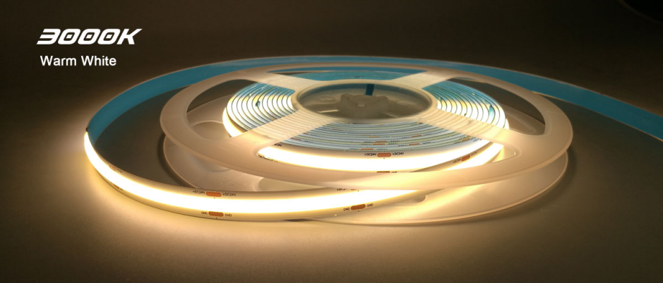 2022 hot sellingCob Dimmable LED Flexible Strip  528LEDs/m 12V 24V Non waterproof Led Strip  led light strip 10m ip68 cob