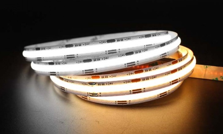 Factory High lumen dots-free cob led strip light 480 chips dimmable flexible led COB strip