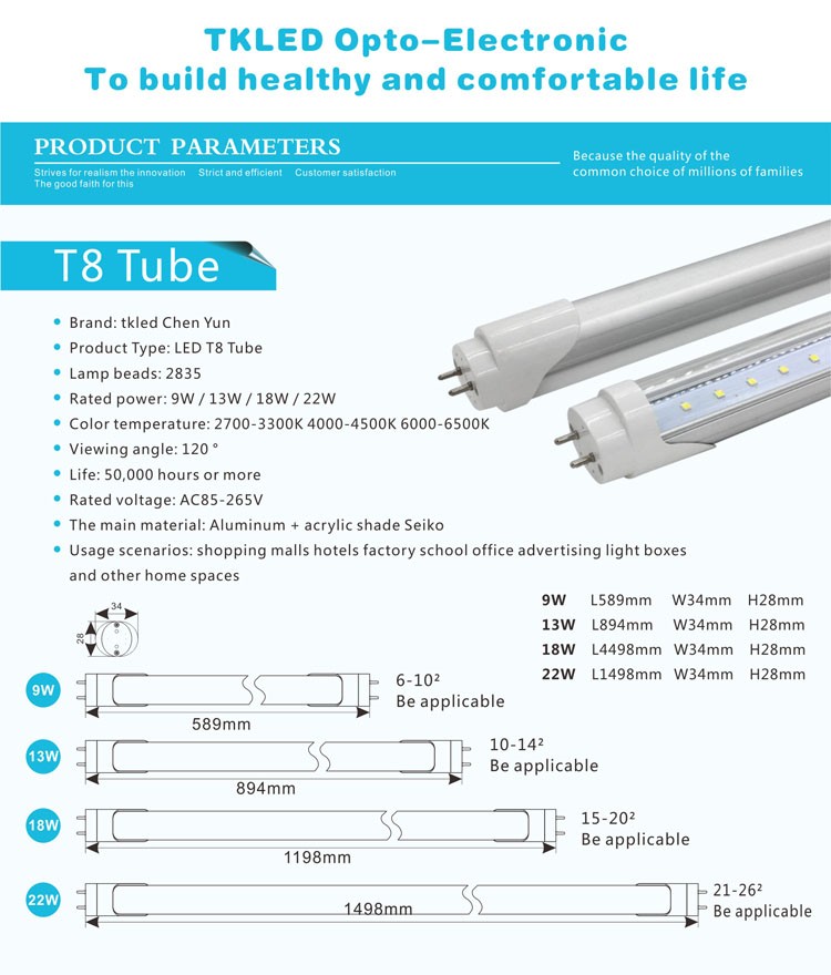 UL DLC FA8 G13 led Tube 18W 48W T8 LED Tube Light 4FT 8FT T8 Led Tube
