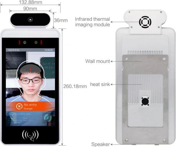 Temperature Screening Access Control with Face Recognition