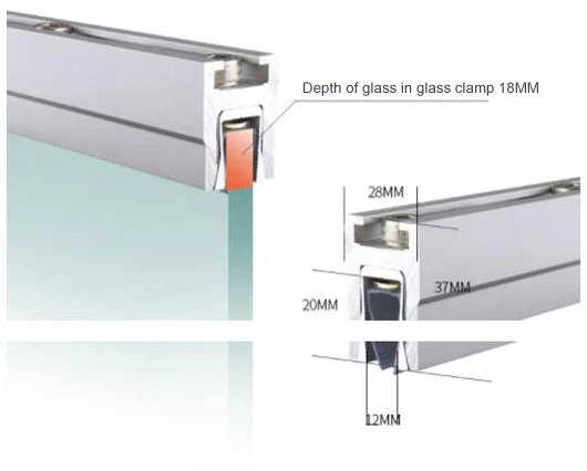 Aluminum Alloy Glass Door Clamp for Automatic Door System