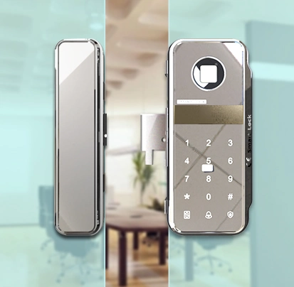 Fingerprint Smart Lock for Frameless Sliding Glass Door