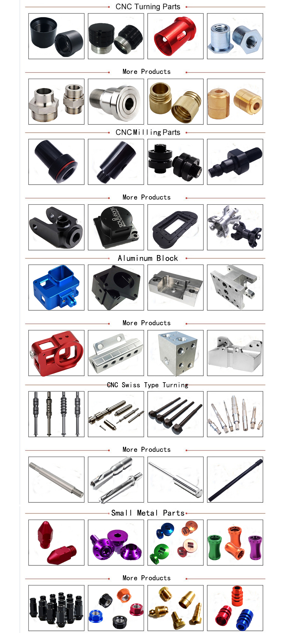 China manufacturer milled machining service small metal parts machined cnc parts/lathe parts