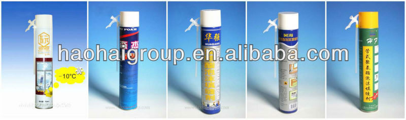 Coloured PU Foam Spray Aerosol Sealant Fireproof Polyurethane Insulation Foam