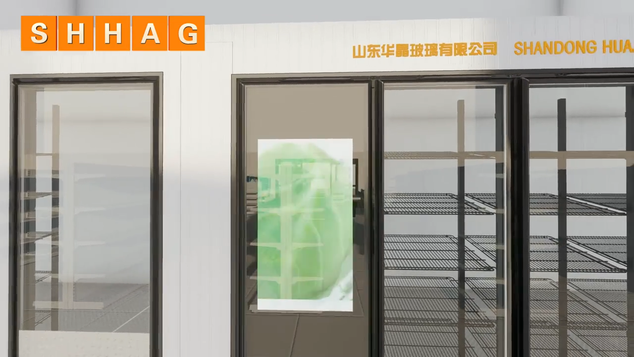 SHHAG - Walk in cooler freezer glass door Cold room storage walk in cooler and freezer island freezer sliding glass lid