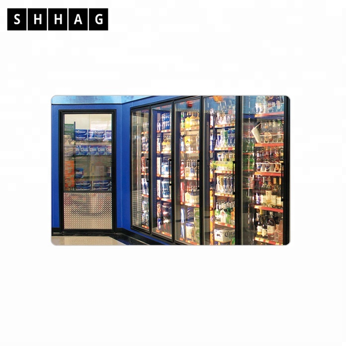 SHHAG-スーパーマーケットウォークイン冷蔵庫ガラスドアクーラー/ディスプレイフリーザーガラスドア米国市場向けウォーク