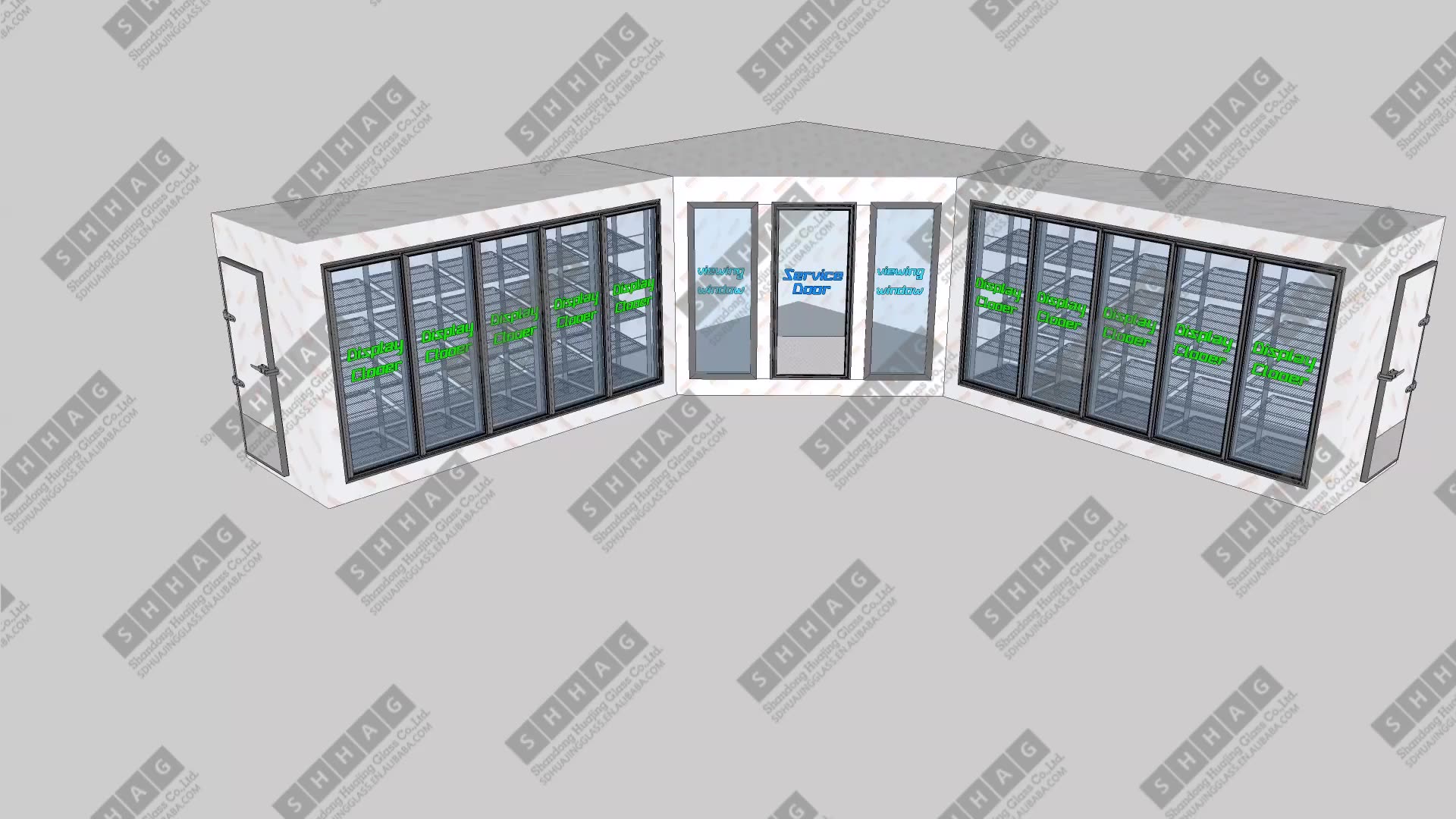 SHHAG - Commercial refrigeration equipment partsFreezer Glass Door OEM ODM Service used 2 door glass freezer freezer glass door