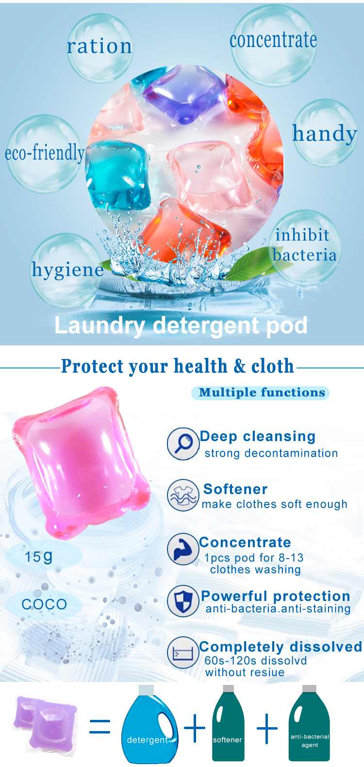 Jingliang Efficient water soluble laundry pods exporter for laundry room-3
