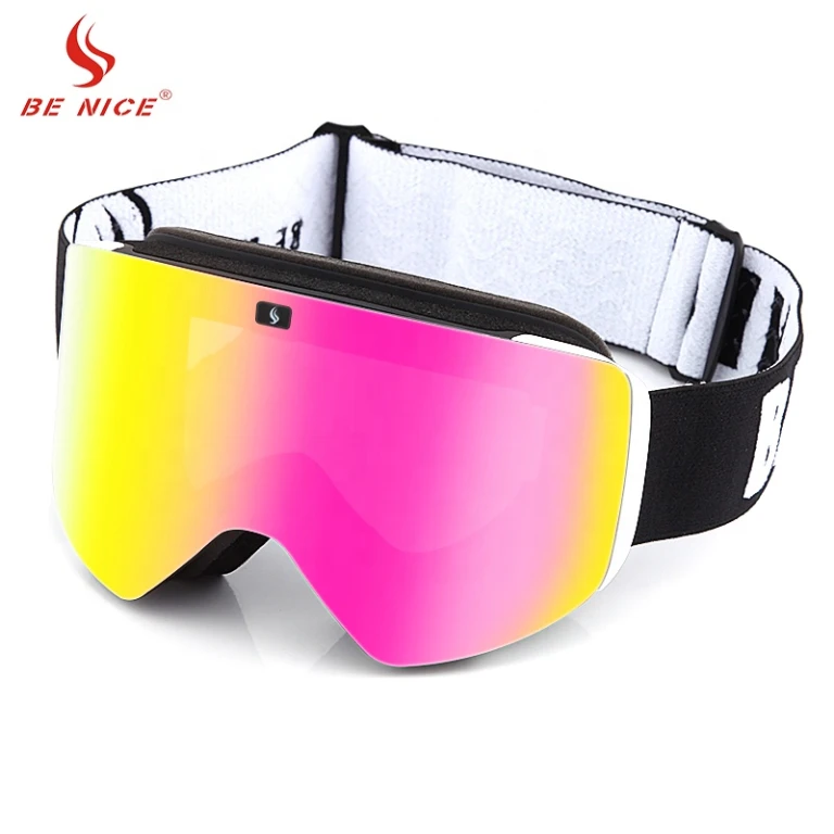 Custom Unisex Snowboard Mask Sunglasses Changeable Lens Luxury Ski