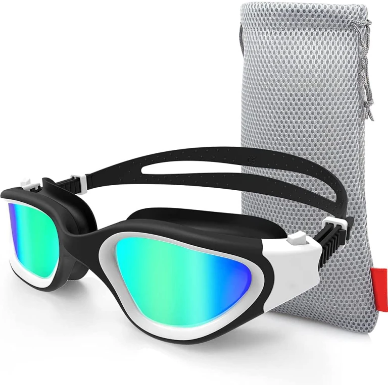 WHALE/BE NICE - Occhialini da nuoto moda con montatura in silicone ad ali spiegate con protezione UV per occhialini da nuoto per adulti CF-7200 per adulti