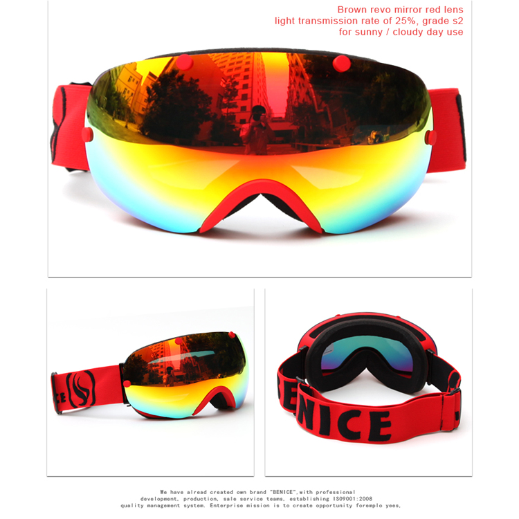 Ski Goggles Snow Glasses Snowboard Men Womens Custom Snowboard Snow Ski Goggles CE certificate prescription