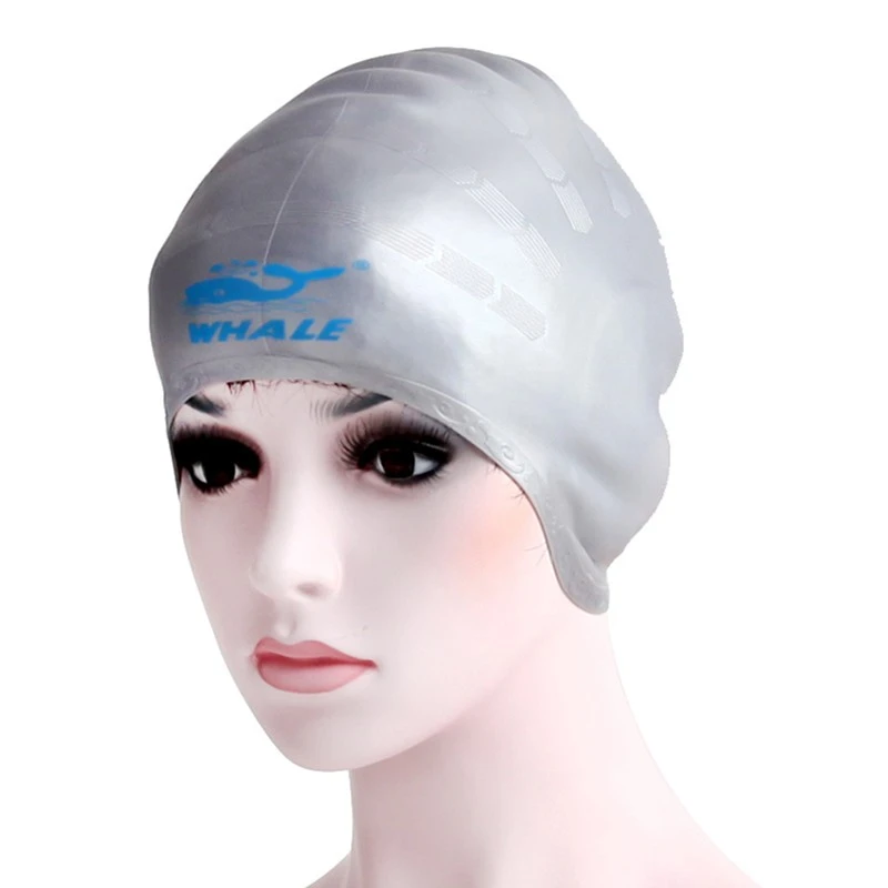 Custom printing pattern protection ear spherical swimming cap CAP-1100 Silicone Swim Caps for Men Woman Adult