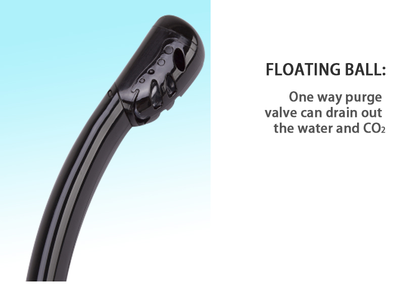 Whale SK-900 one way purge valve swimming training snorkel back exhaust easy to carry diving equipment