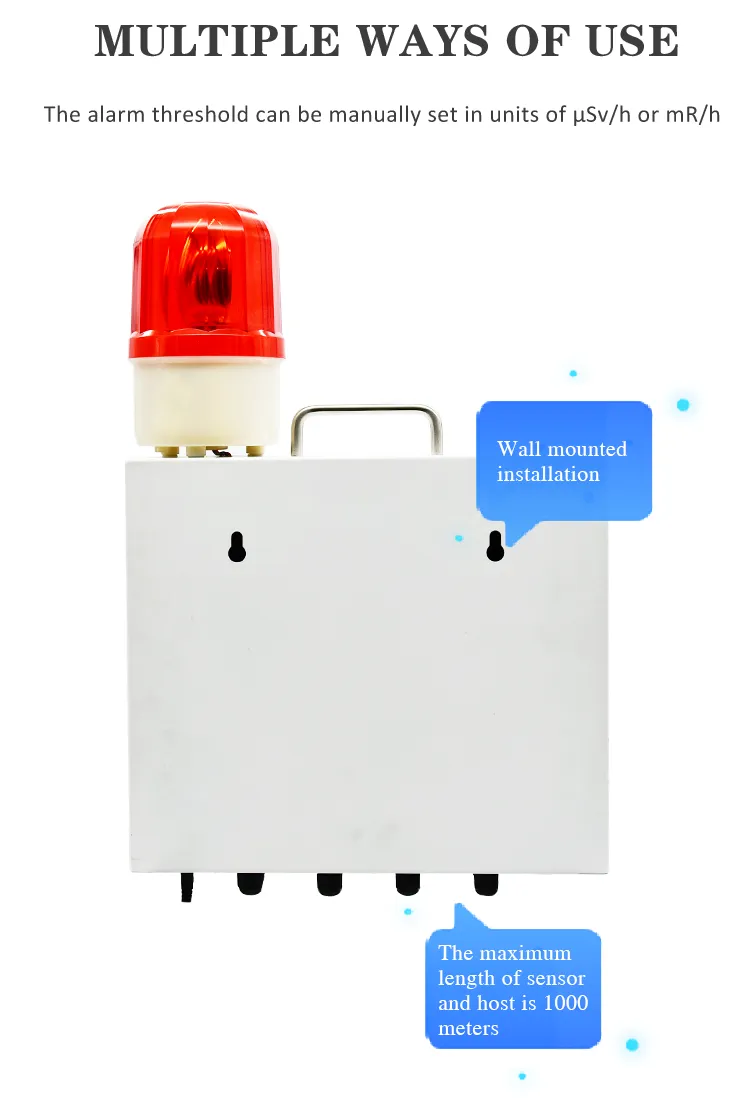 8 external probes RS232 output Online Radiation Monitor Nuclear radiation detector - Technical Support - 3