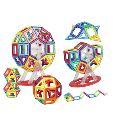 Amazon hot-selling toys factory wholesale Plastic Magnetic Building Blocks magnet tiles for toddlers