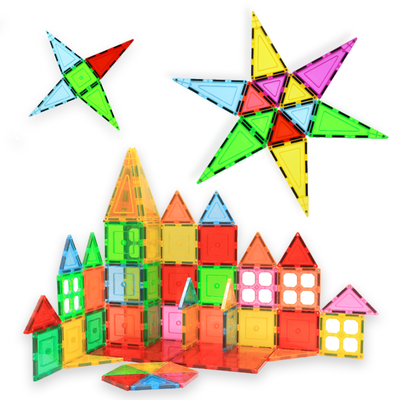 2021 year new craft magnetic tiles with rivet kid toys