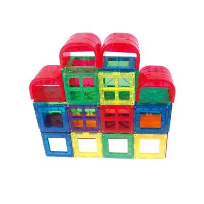 Amazon hot sell EN71 and ASTM-963 Certificate ABS plastic magnetic building tiles 3D DIY blocks set toys for kids