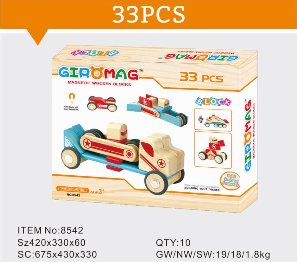 Kids Toy / Children Colored Wooden Toy / Magnetic Wooden Block Toy with Fine Appearance Towards Global User! !