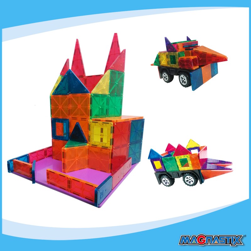 2021 year new craft magnetic tiles with rivet kid toys