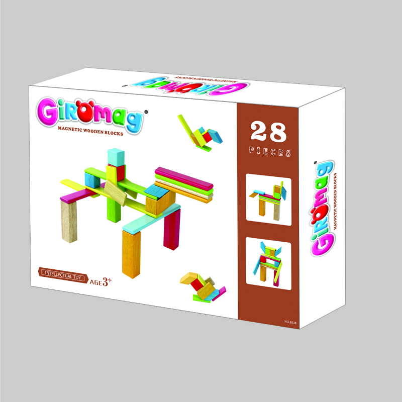 2021 year new craft and exquisite Magnetic Wooden Block Set coulorful for boy and girl