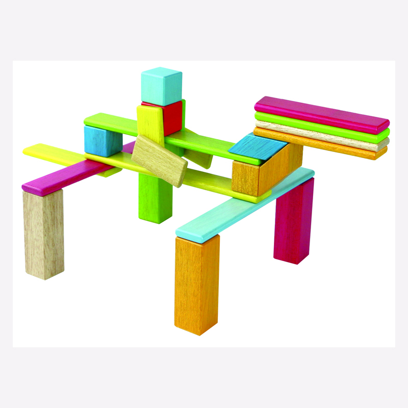 2021  year new design 3D Puzzle Intelligent China Wooden Toy Magnetic Wood Toys Connecting Blocks Set Factory Supplier
