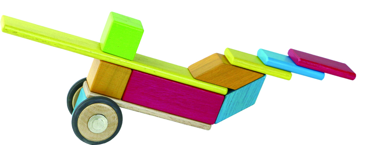 Hot Sale Magnetic Wooden blocks Intelligent Wooden Block Wood Magnetic Car Toys