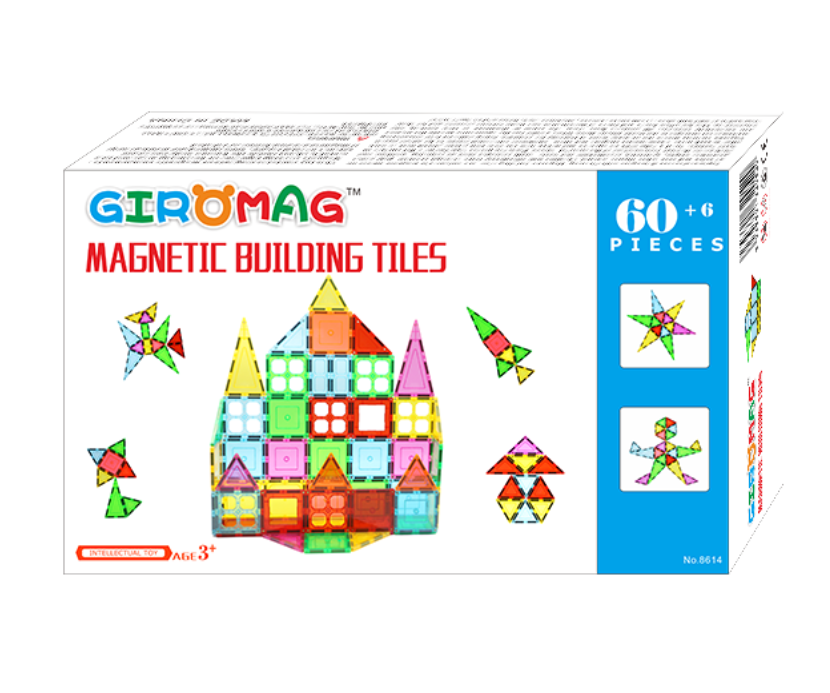 Amazon hot-selling toys factory wholesale Plastic Magnetic Building Blocks magnet tiles for toddlers