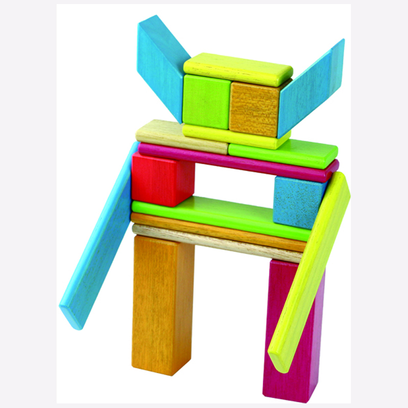 2021  year new design 3D Puzzle Intelligent China Wooden Toy Magnetic Wood Toys Connecting Blocks Set Factory Supplier