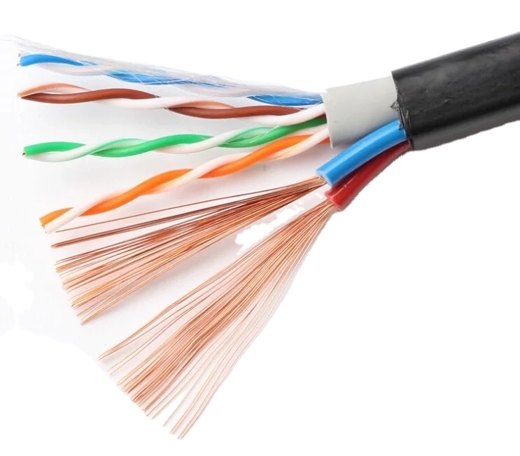 GHT - 闭路电视电缆 UTP CAT5E CAT6,配备双电源RG6 RG59 100米/200米/305米同轴电缆