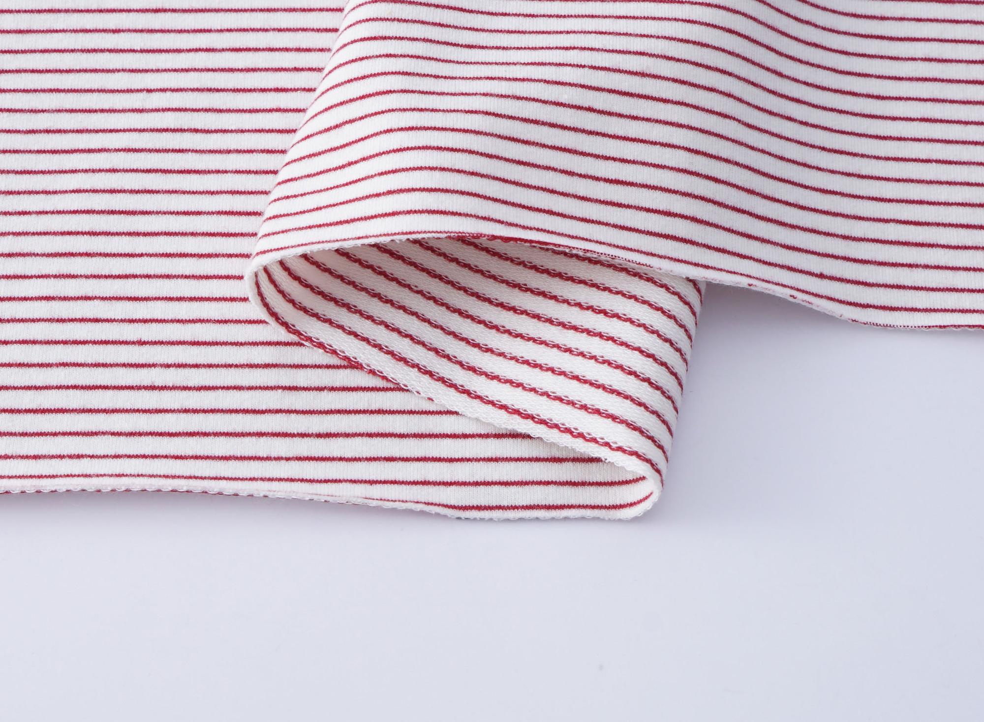 Yarn Dyed Rainbow Stripe Cotton Jersey Fabric