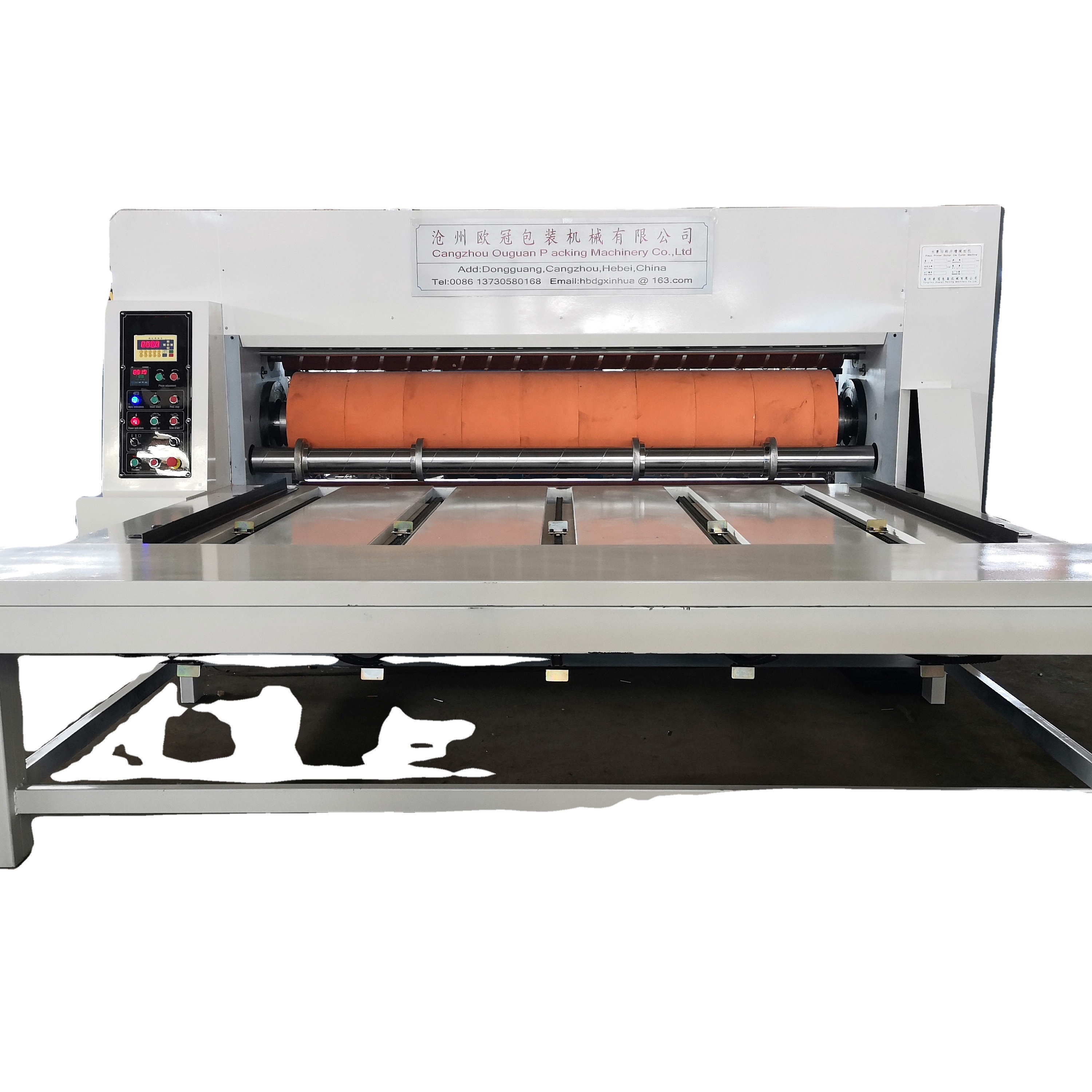Dongguang High quality Chain Feeder/Manual/Semi-automatic Rotary Die Cutting Machine flexo printer slotter die-cutter machine