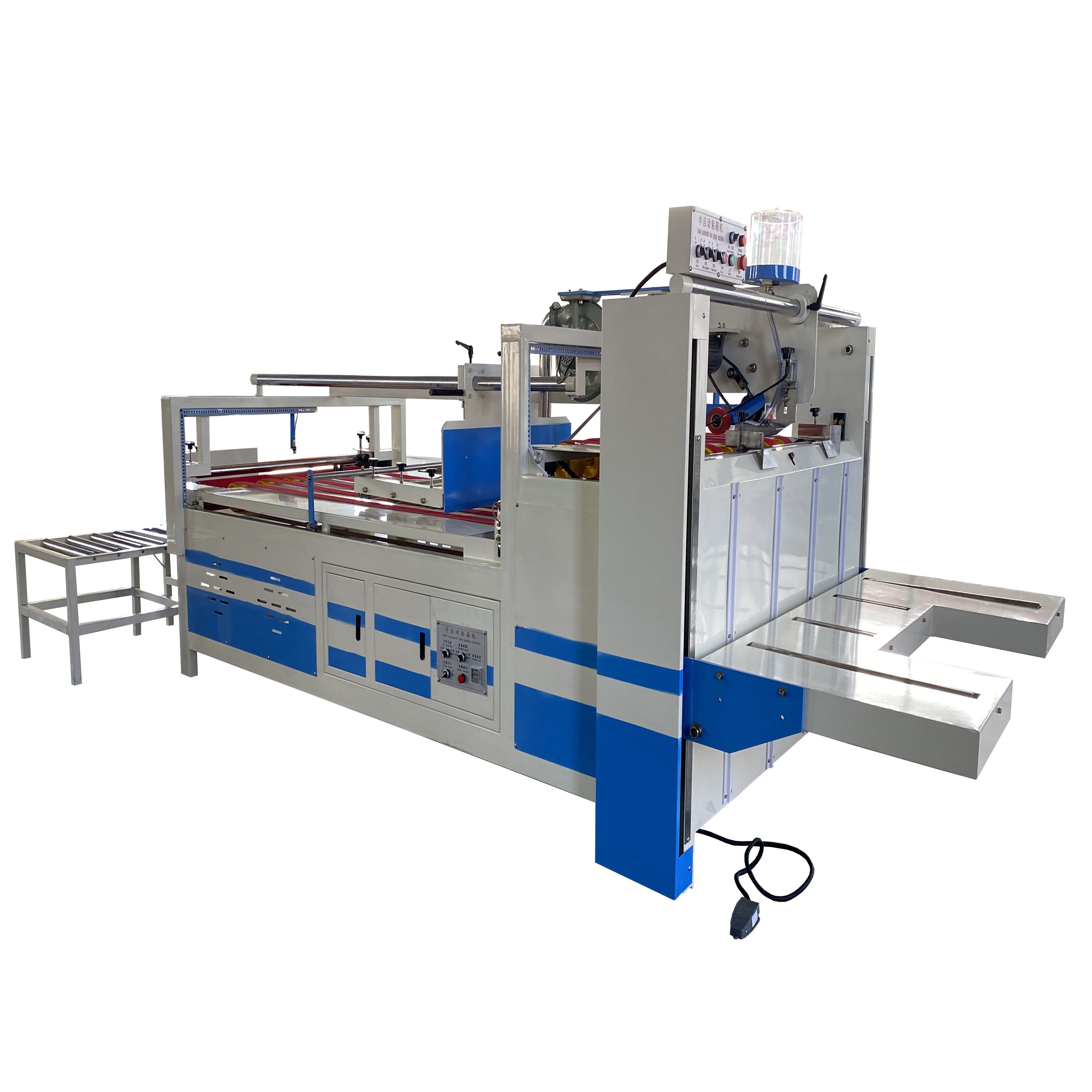 Carton Box Semi Auto Folder Gluer Machine For 3 5 7 Ply Corrugated Paper folder gluer machine