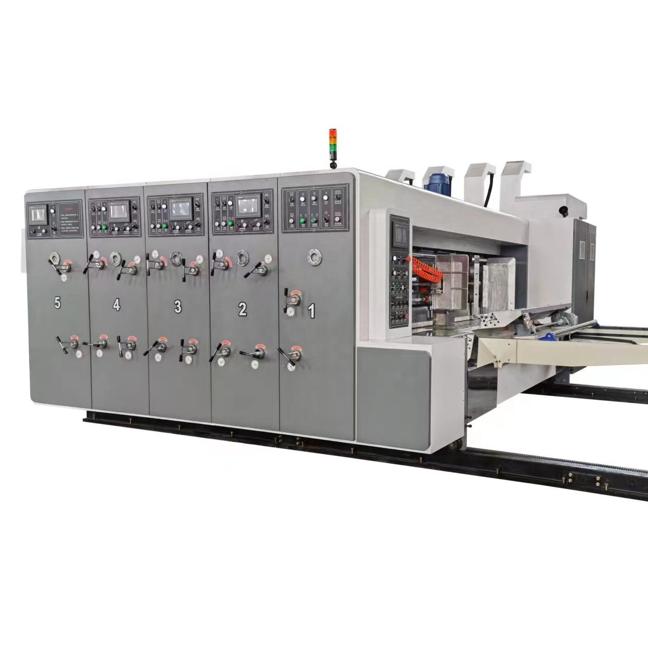 automatic carton box rotary diecutter machine corrugated box printing slotter die cutter machine flexo printer slotter die-cutter machine