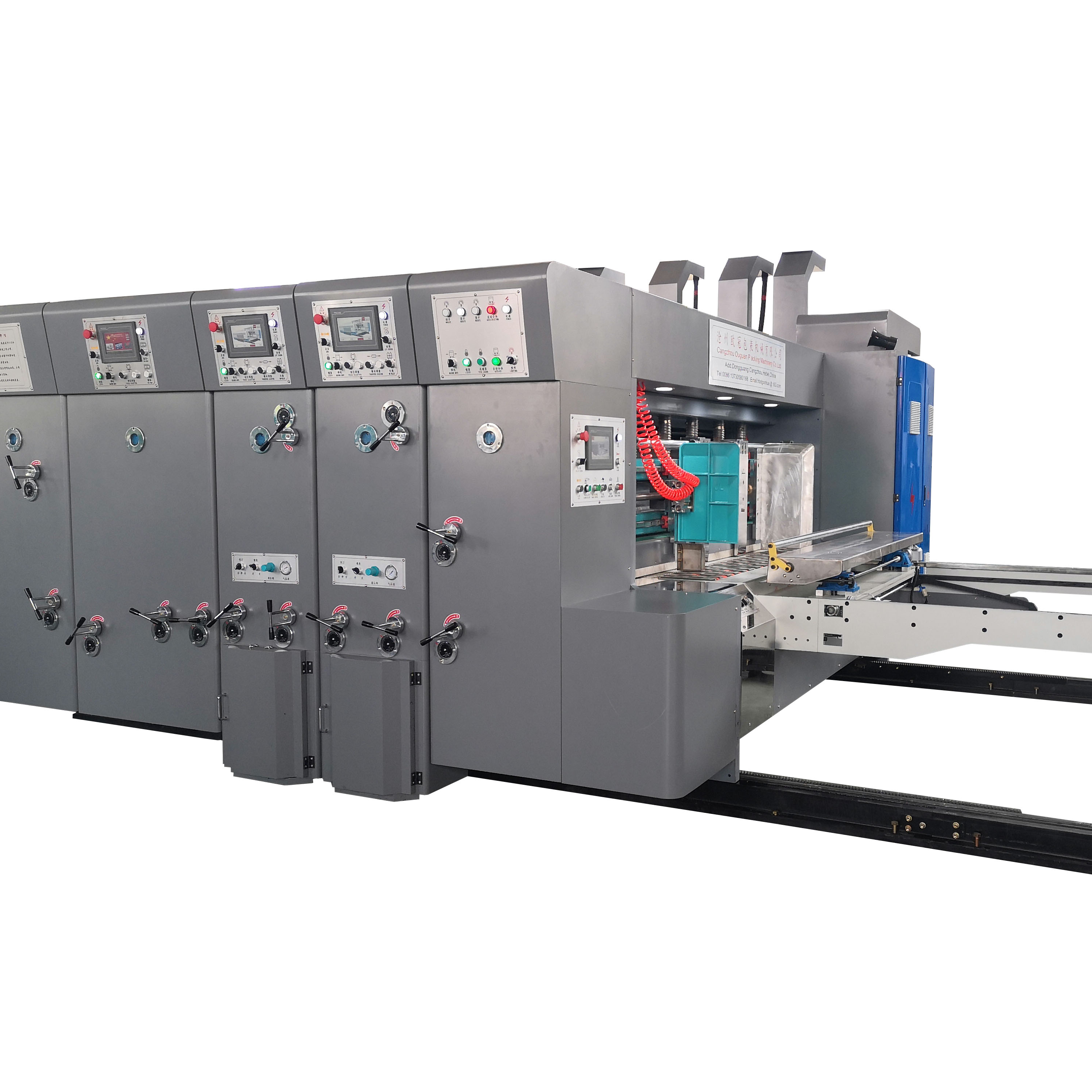 Automatic flexo ink printing slotting die cutting machine for corrugated paperboard pizza box making macnine flexo printer slotter die-cutter machine