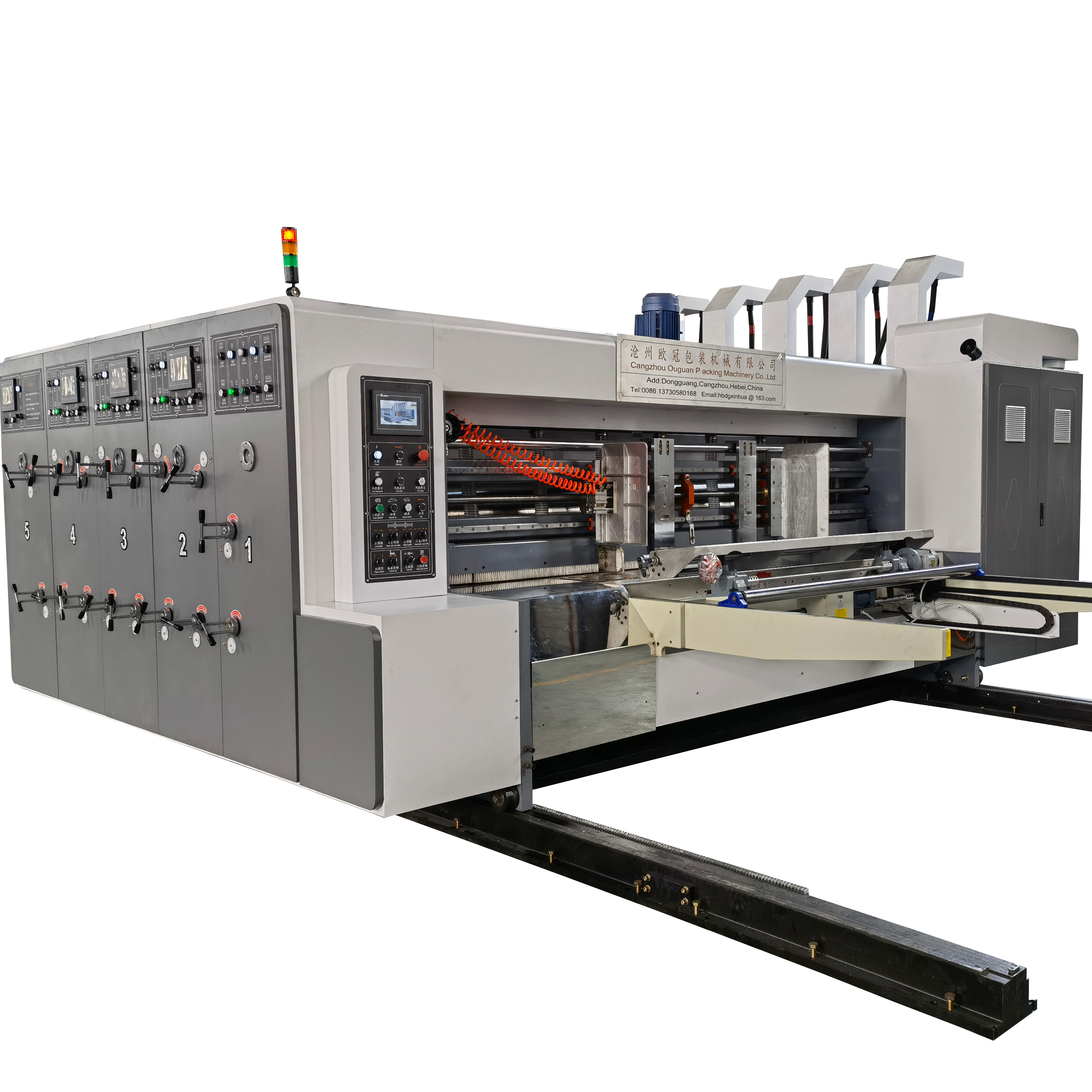 2022 Hot Selling Automatic Lead Edge Feeder Printing Slotting Die Cutting Machine for Corrugated Box chain feeding flexo printer slotter die-cutter