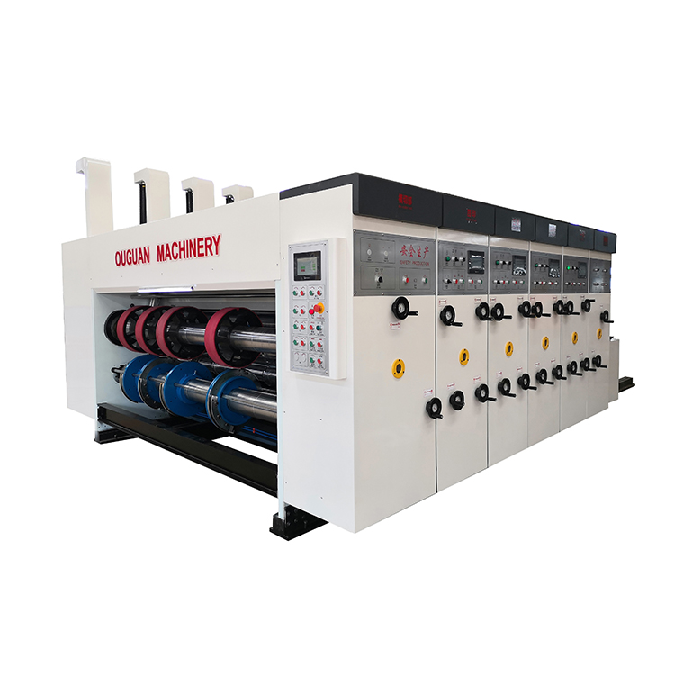 Lead edge multi Color Automatic Corrugated Carton Box Paper Flexo Printing Machine With Slotter And Die Cutter lead edge feeding flexo printer slotter die-cutter