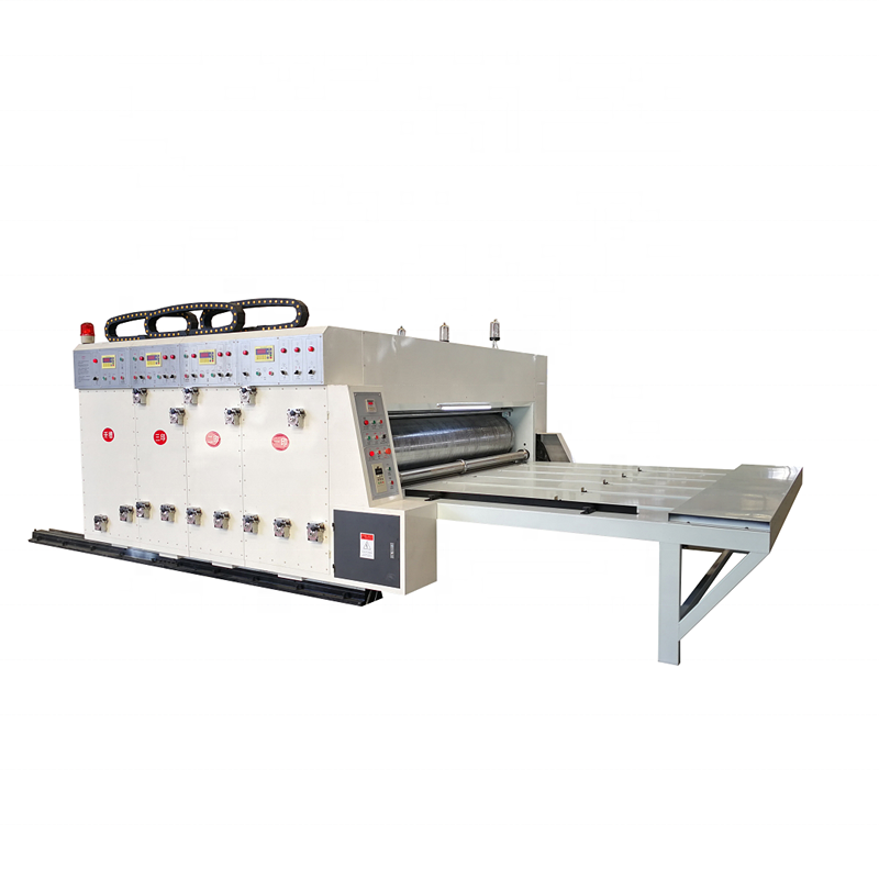 Carton 4 color printing slotting die cutting machine chain feeding machine flexo printer slotter die-cutter machine