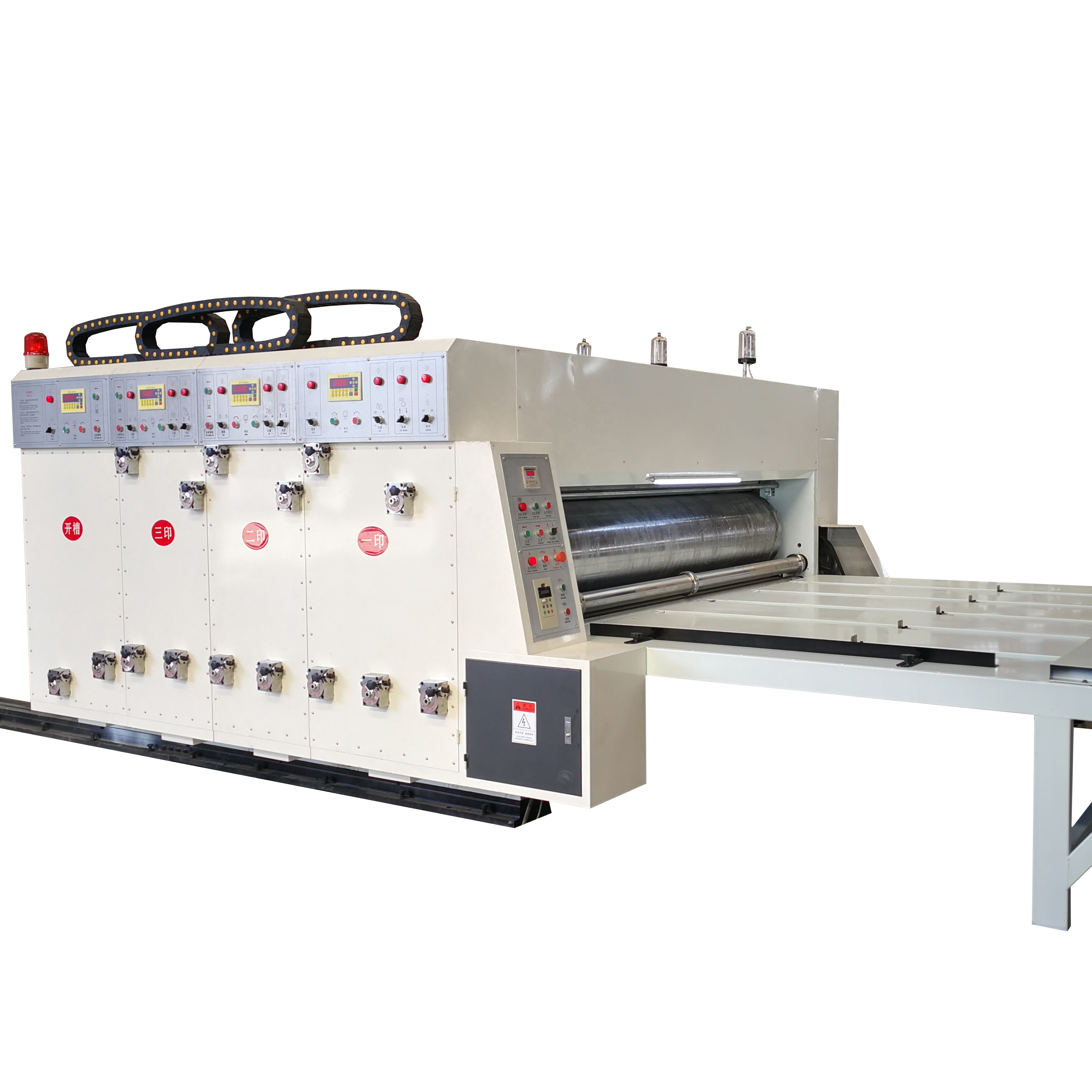 china supplier carton fruit box machine corrugated cardboard 2 color printing slotting machine flexo printer slotter die-cutter machine