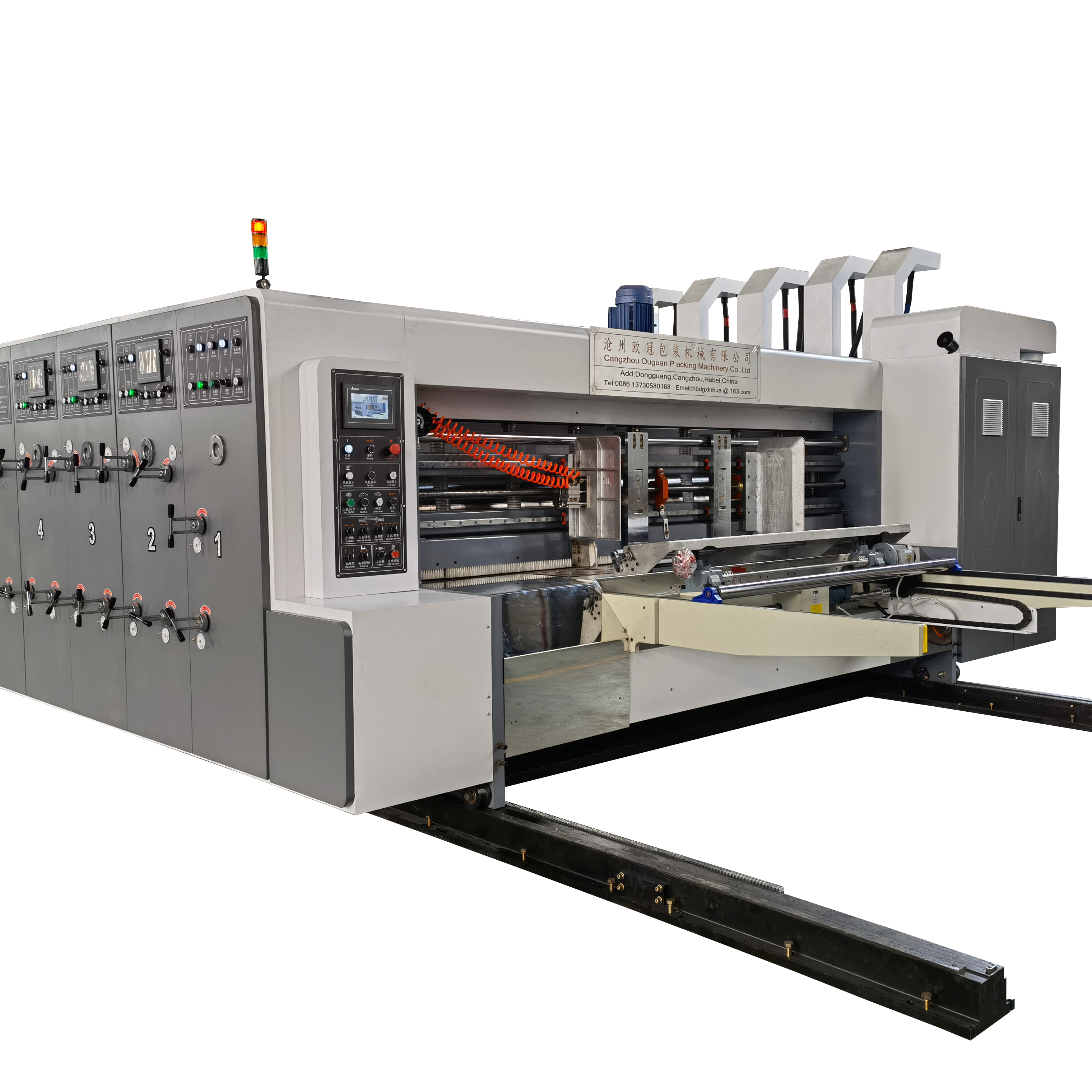Fruit packages pizza box making corrugated carton making machine lead edge feeder 4 color printer die cutter/slotter flexo printer slotter die-cutter machine
