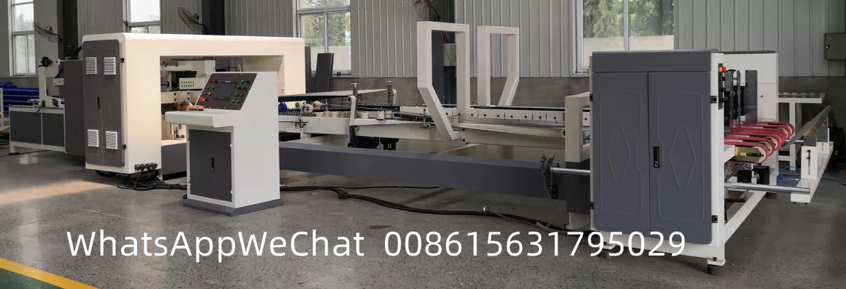 high speed automatic corrugated box folder  gluer   with stitching machine  manufacture price