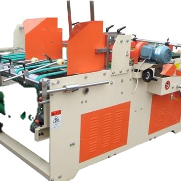 Corrugated Cardboard Semi Automatic Two Pieces Carton Box Folder Gluer Machine flexo printer slotter die-cutter machine
