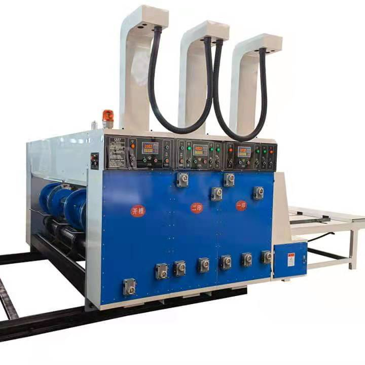 2 color new and used corrugated pizza box carton flexo ink printing machine flexo printer slotter die-cutter machine