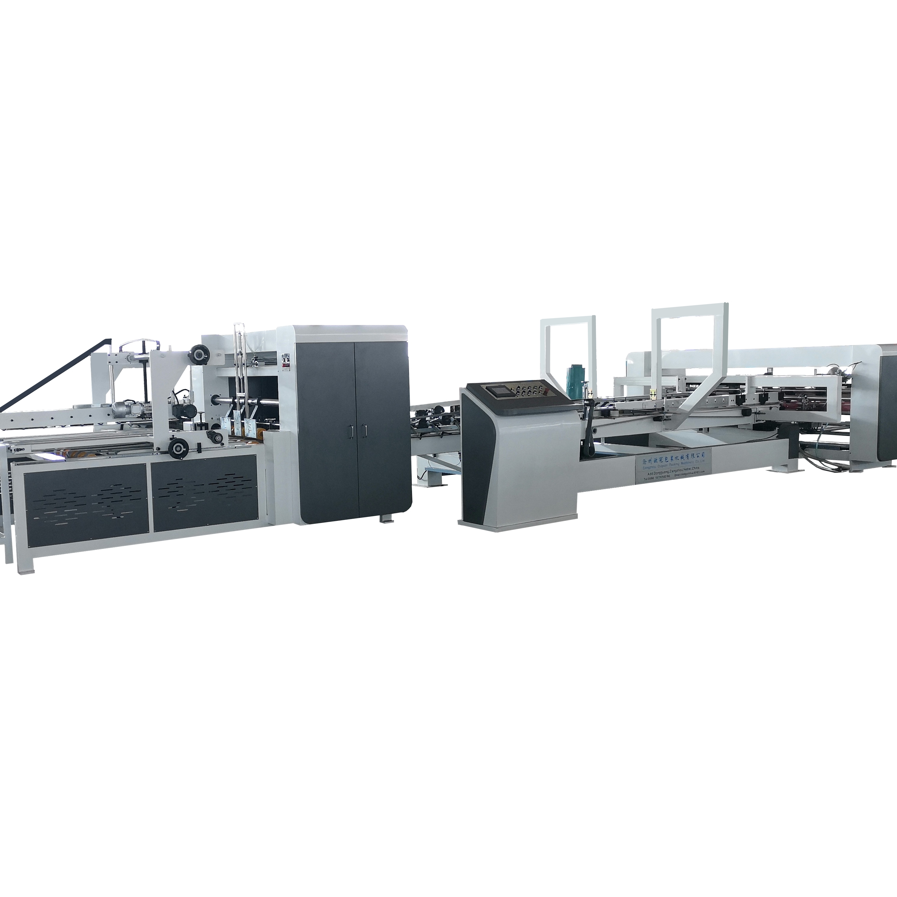 automatic carton box corrugated paperboard cardboard folder gluer makinng machine folder gluer machine