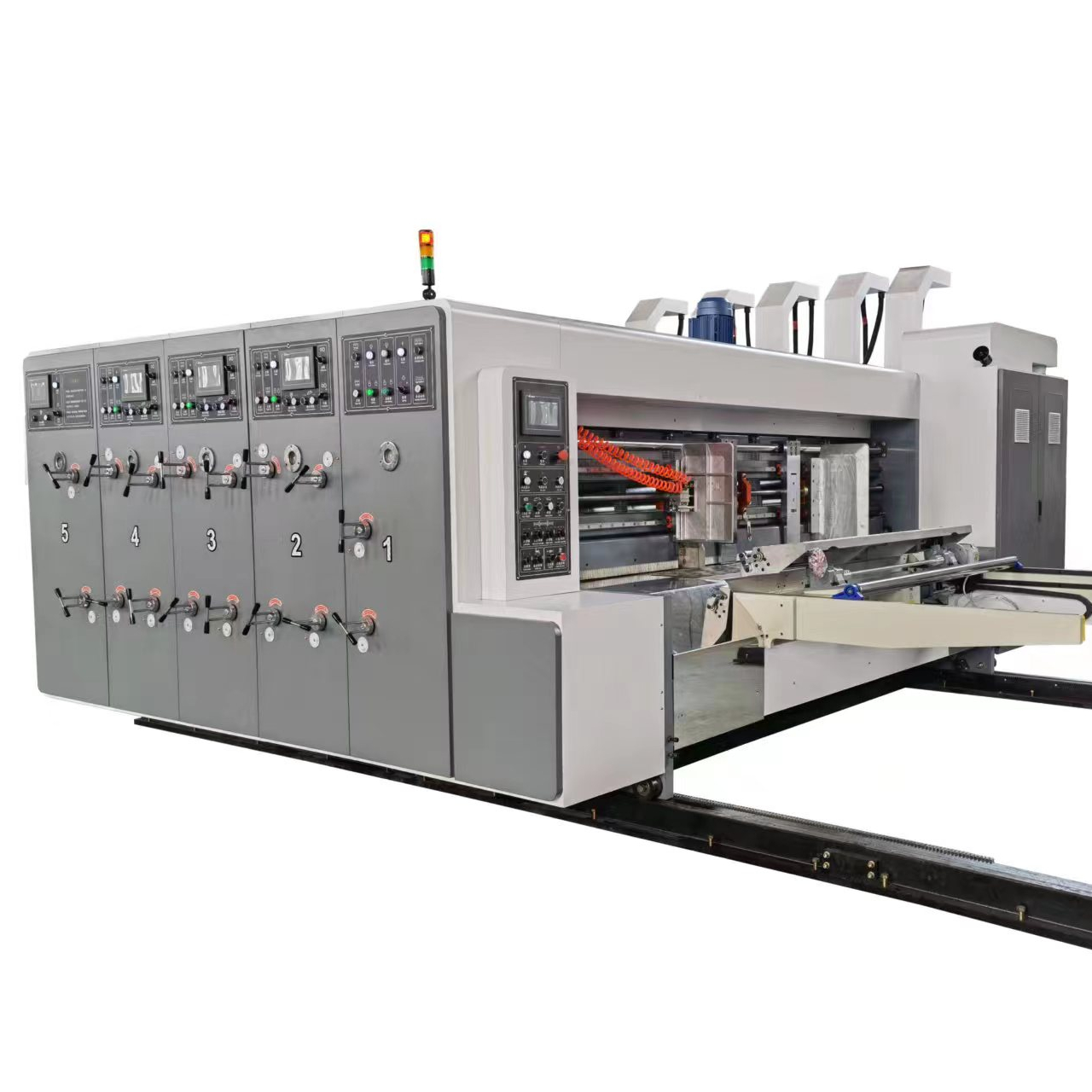 carton box making machine carton box packing machine automatic printing slotting with die cutting machine flexo printer slotter die-cutter machine