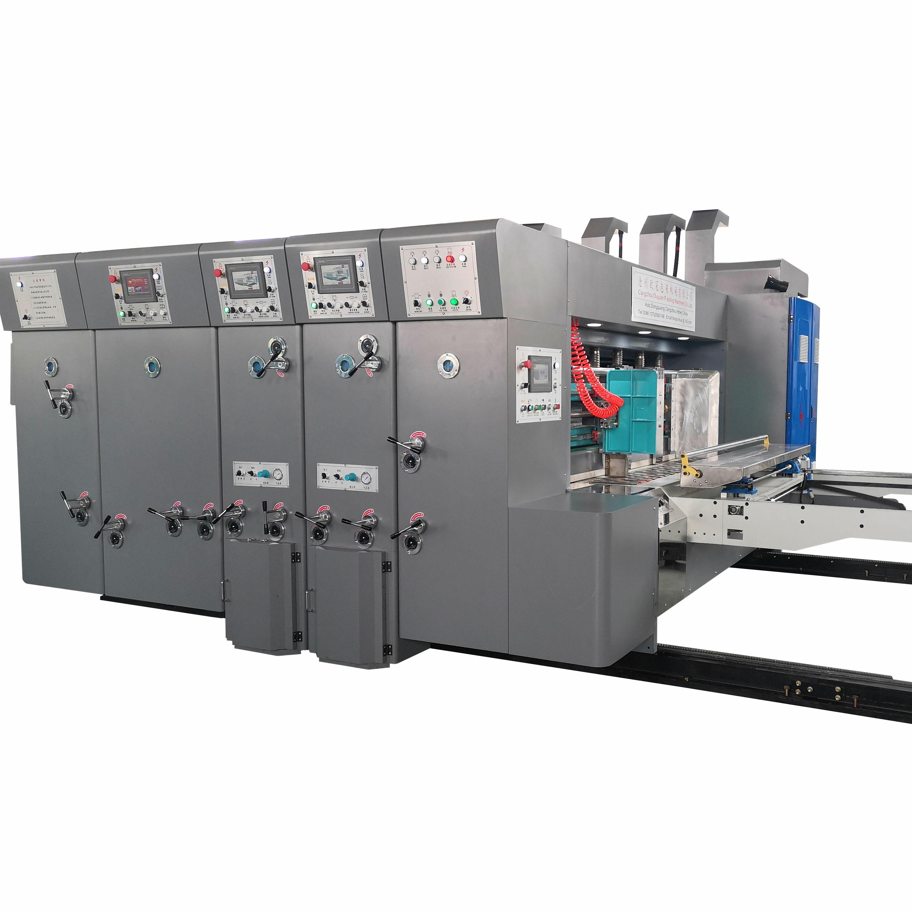 water ink flexo printing slotting machine automatic pizza box making machine printing die cutting with slotting machine flexo printer slotter die-cutter machine