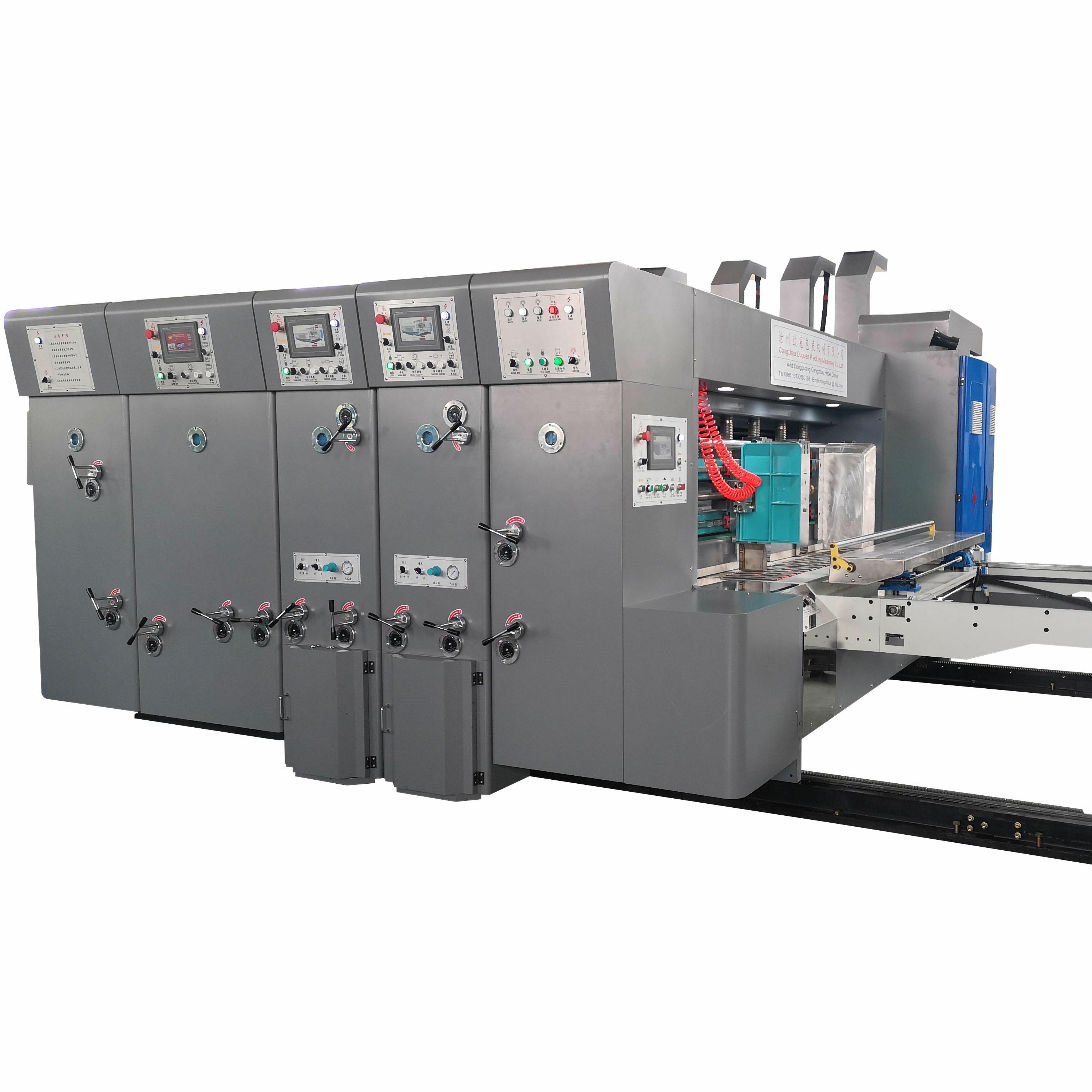 Automatic four color printer slotter rotary die cutter corrugated Carton Machines For Food Packaging flexo printer slotter die-cutter machine