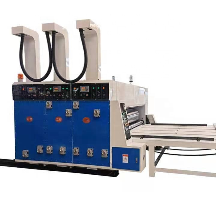 High Speed Semi-auto Double color flexo printer and slotter machine in China flexo printer slotter die-cutter machine